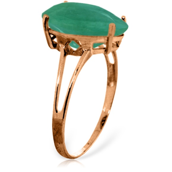 Galaxy Gold Products Jewelry - 14K. SOLID GOLD RING WITH NATURAL EMERALD